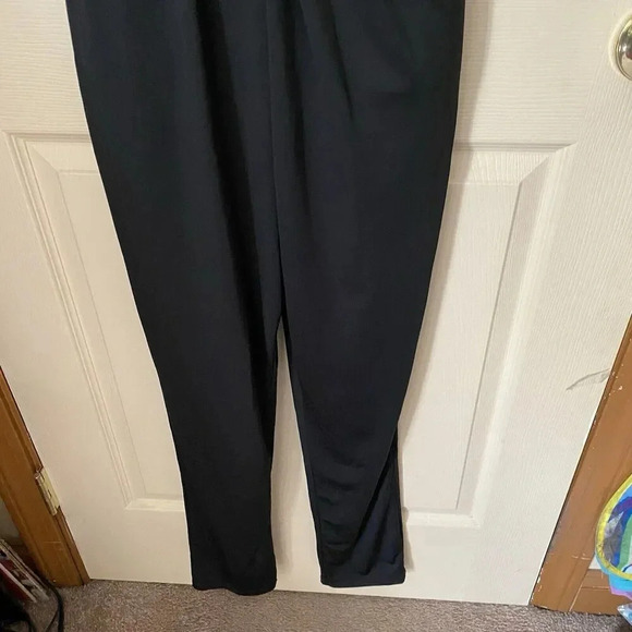 Mustard Seed Womens Sz M Jumpsuit Black Strap Sleeve Belted Stretch Goth Grunge - Picture 14 of 16